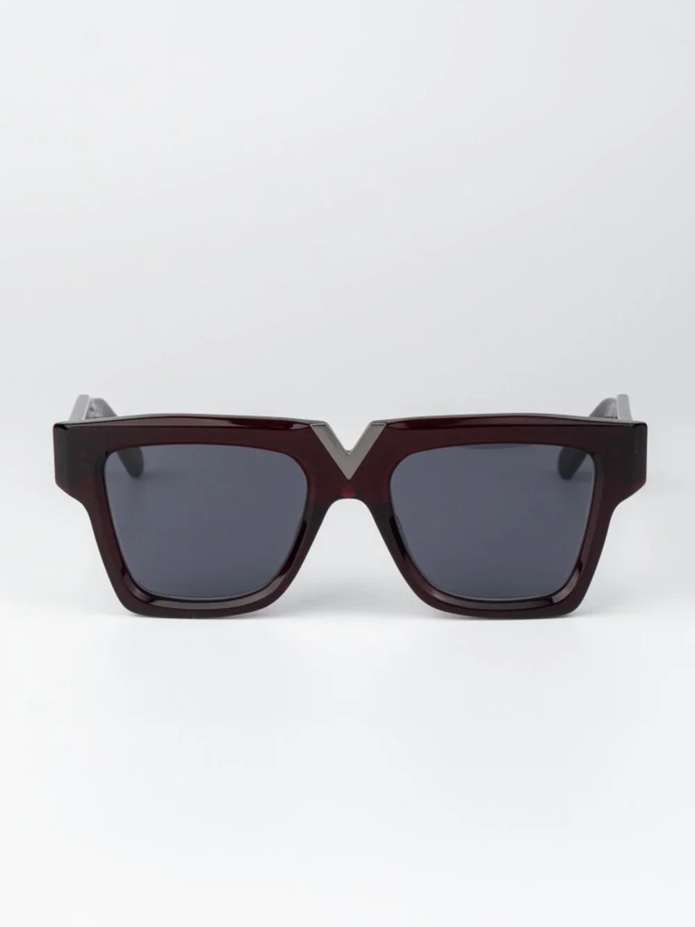 Valentino Men Sunglasses Burgundy Grey Square V-GOLD I VLS-162 C